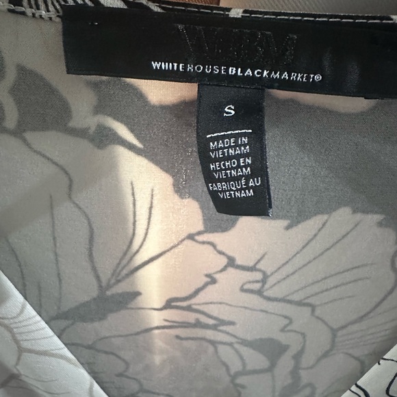 White House Black Market Jasmine Tonal Floral Midi Wrap Dress - Picture 7 of 7